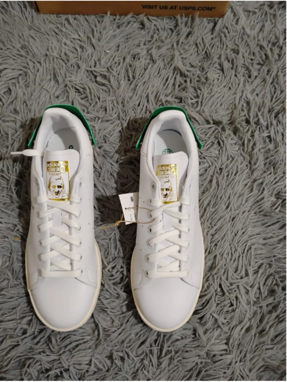 Adidas Stan Smith Men's Size 9.5 White Green Sneakers GX3309